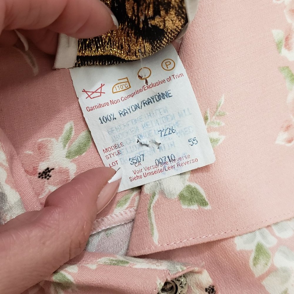 Joseph Ribkoff Vintage Cottagecore Pink Floral Dress 10 - Picture 9 of 10